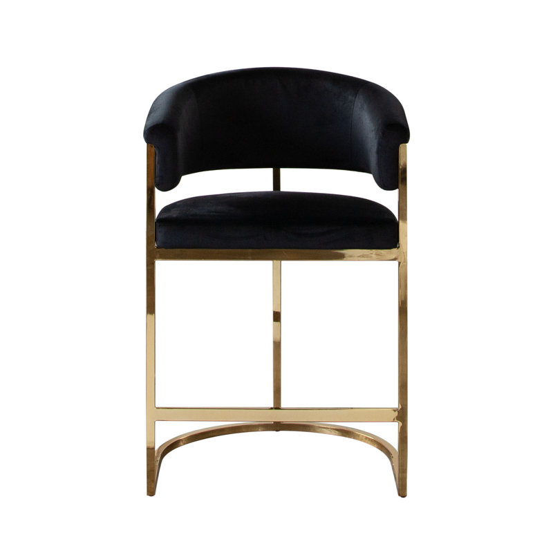Tabouret de comptoir 25 po Solstice, Noir