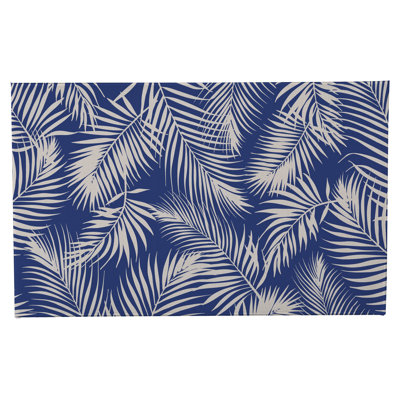 Waving Palms Absorbent Non-Skid Rectangular Toilet Mat