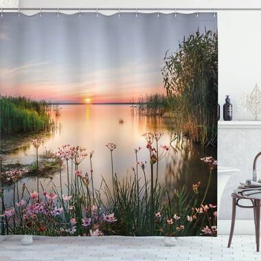 Winston Porter Bleeker Lake Floral Petals Decor Shower Curtain + Hooks &  Reviews - Wayfair Canada