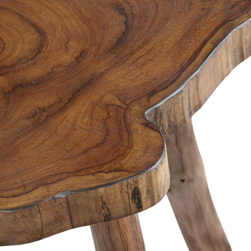 Bayur Wood Live Edge Brown End Table