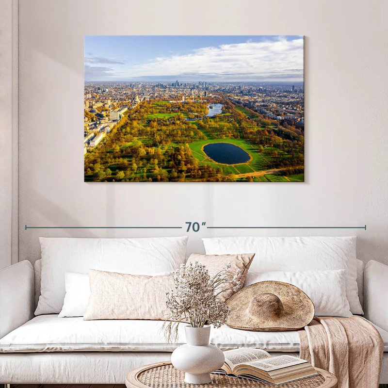 Vue aérienne de Hyde Park, H 30 po x l 45 po