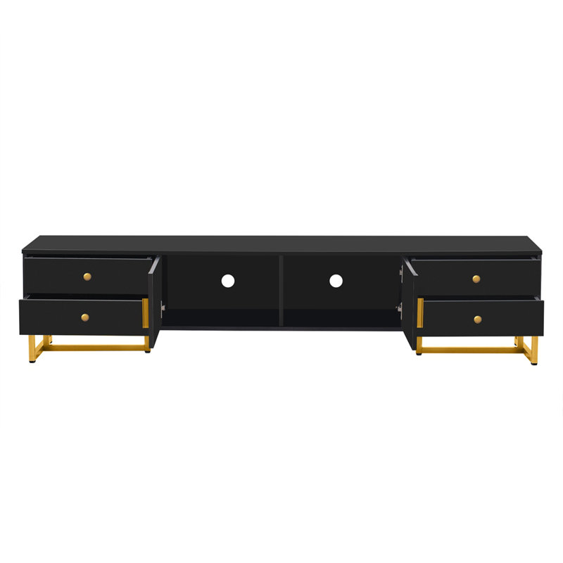 Meuble télé moderne avec rangement, meuble télé, Black