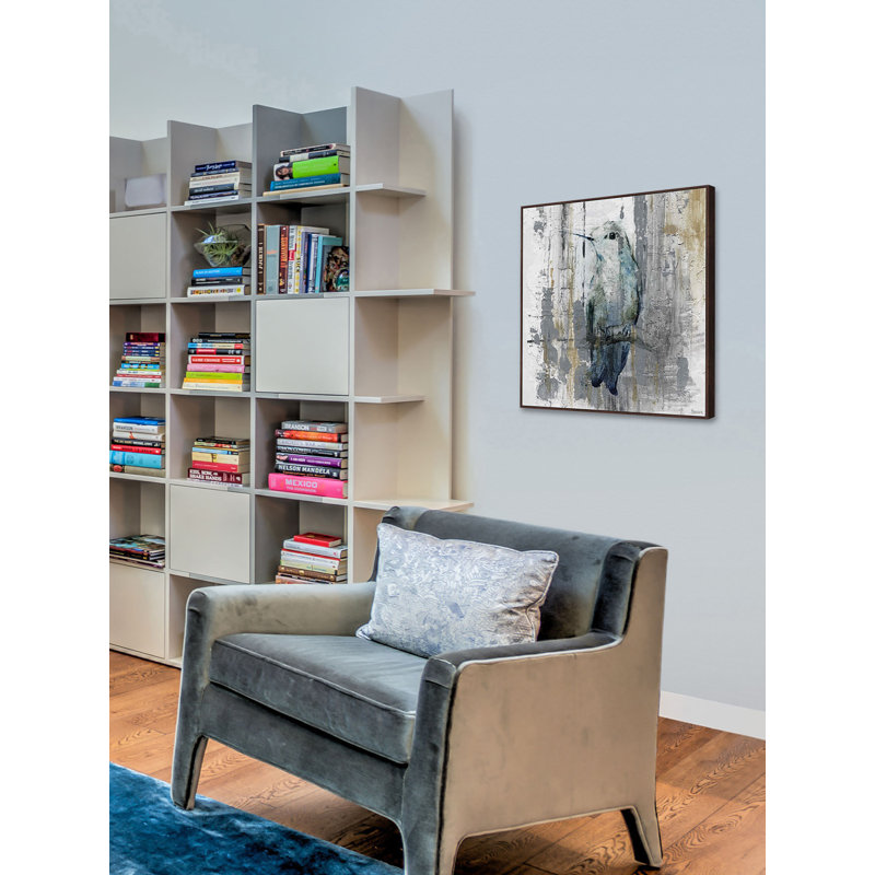«Percher Gray» par Parvez Taj, reproduction d'art sur cadre flottant, H 48 po x l 48 po x P 1,5 po