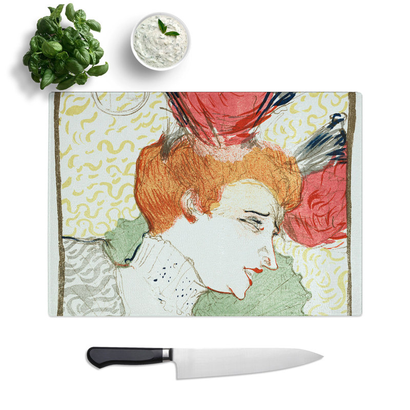 Bust of Mademoiselle Lender by Henri De Toulouse-Lautrec Chopping Board, 0.4cm H x 20cm W x 28.5cm L
