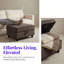 Grey Storage Ottoman | Non-Pilling Fabric | X-Stitching | Solid Wood Frame-1080948491