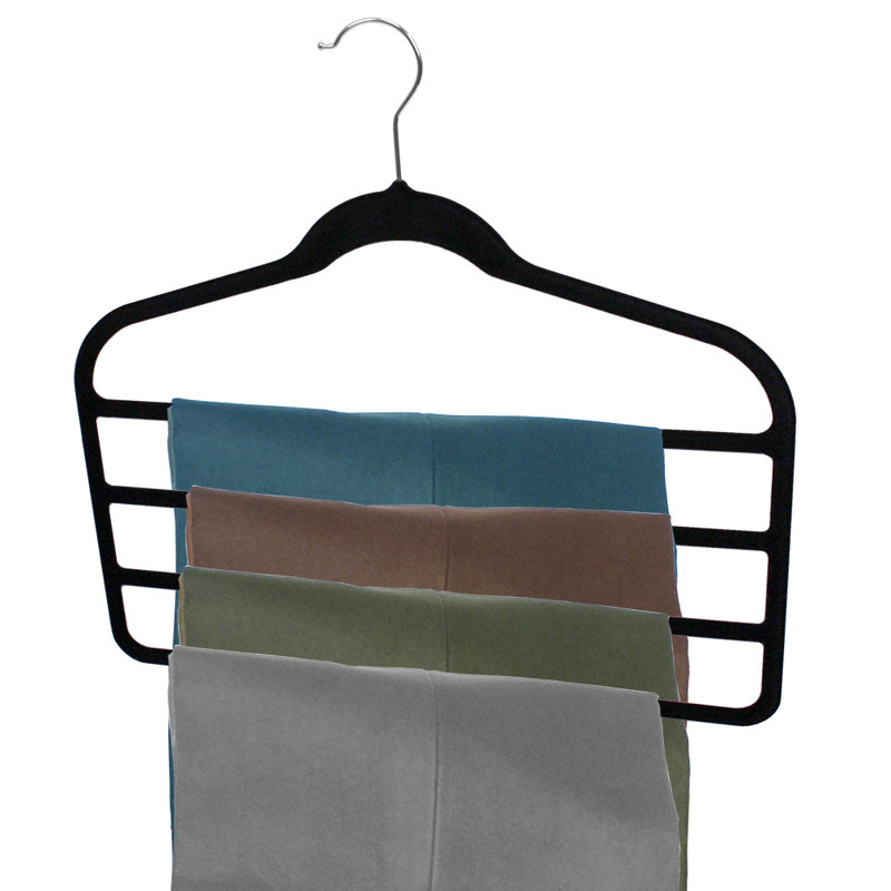 Cintre en plastique antidérapant pour foulard , Noir