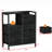 Small Nightstand with 2-Tier Open Shelf and 5 Fabric Drawers-102251957
