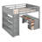 Loft Bed With Ladder, Shelves, And Desk-623796909-623796912