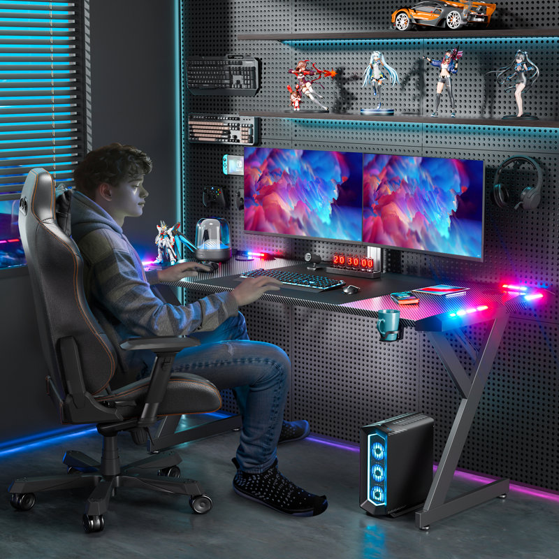 Metal Base Computer Desk, 74cm H x 160cm W x 60cm D