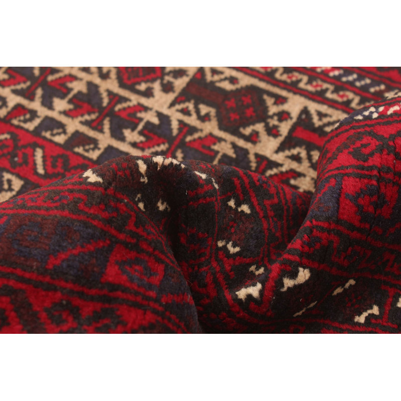 Tapis rouge foncé Dequita 3 pi 0 po x 5 pi 0 po