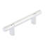 Emtek Select Cabinet Pull 3-1/2" C-C, Rectangular Bar Stem, Knurled Bar-1083877363-1109782401