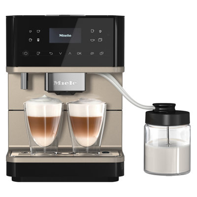 Miele CM 6360 Milk Perfection Automatic Wifi Coffee Maker & Espresso Machine Combo -  Grinder, Milk Frother, Cup Warmer, Glass Milk Container