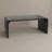Clyde Modern Waterfall Edge Mango Wood Coffee Table, Black-1236516821