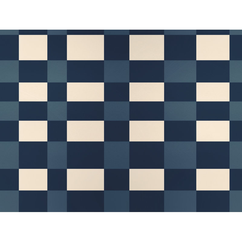 Machine Printed Comforter, Queen Comforter, Navy/White Checkered