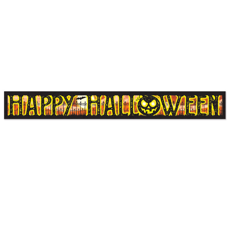 Bannière métallique Happy Halloween