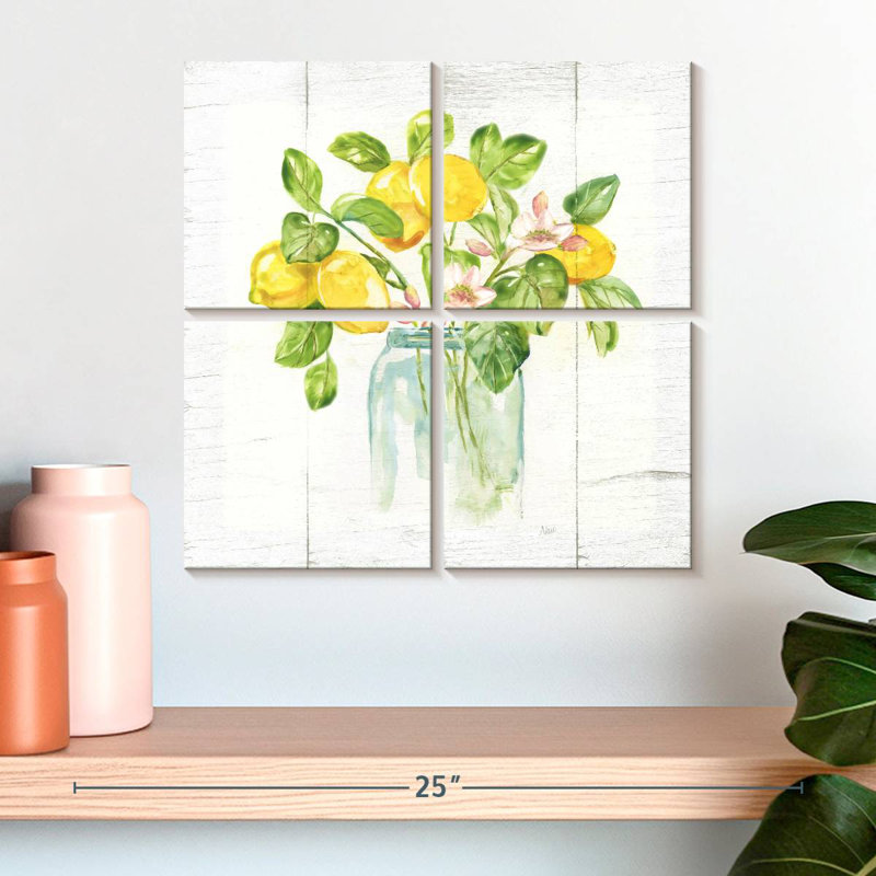 Yarlin Lemon Branches I, 18" H x 18" W