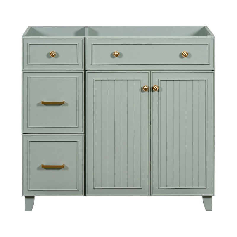 [Cabinet seulement] Meuble-lavabo (lavabo non inclus), Vert
