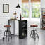 Upholstered Counter Stool with Metal Frame-727787882