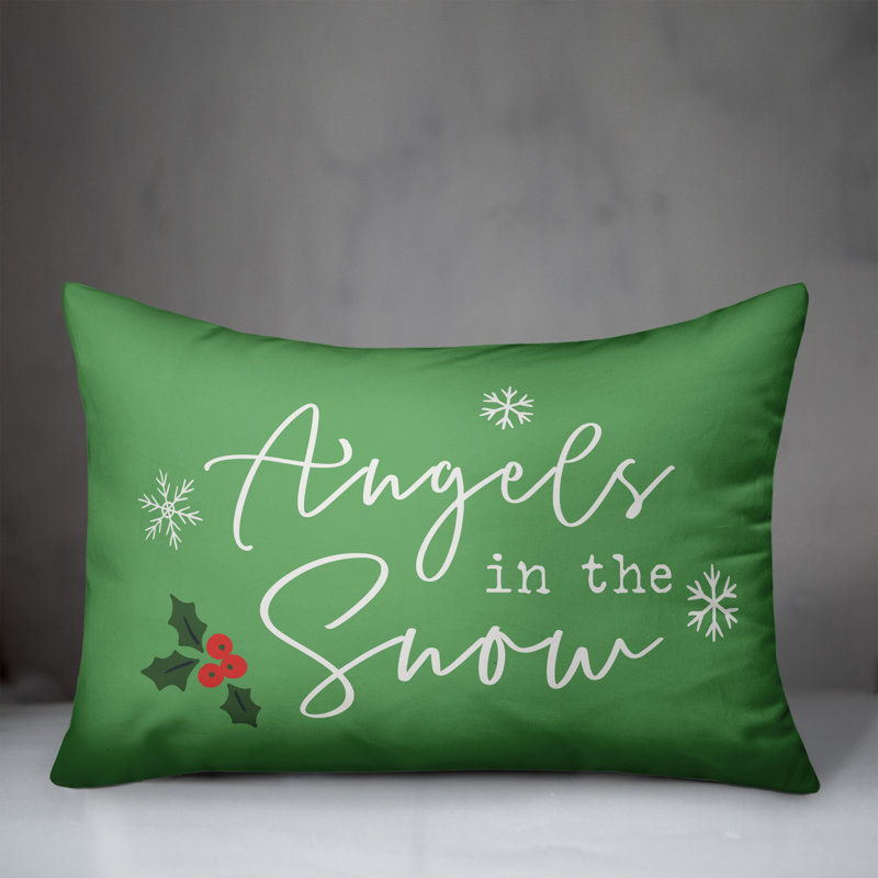  Coussin rectangulaire Angels in the Snow, Vert