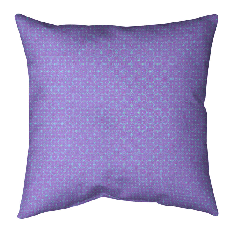 Housse de coussin Katelyn Elizabeth, 14 po x 14 po, Polyester / Bourre en polyester, Mauve / Bleu