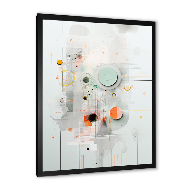 Persistance minimale en bleu clair rétro - impressions d'art géométriques modernes, H 40 po x l 30 po x P 1,5 po