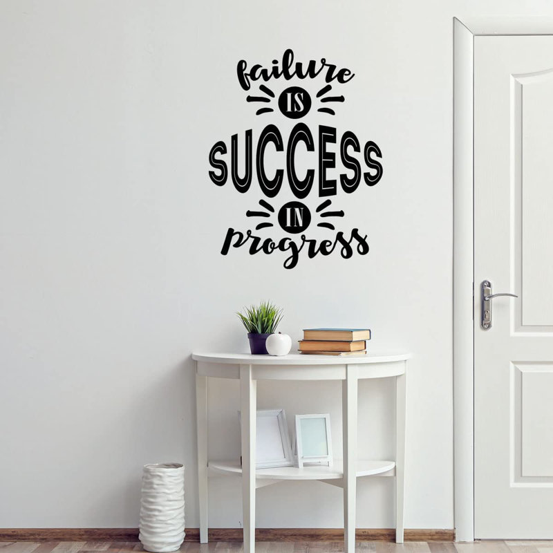 Text & Numbers Non-Wall Damaging Wall Decal, Black, 13" H x 10" W