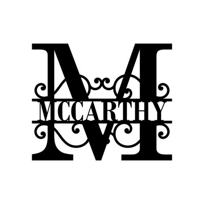 Personnalisé nom lettre monogramme nom de famille personnaliser cadeau de mariage panneaux extérieurs en métal décoration murale