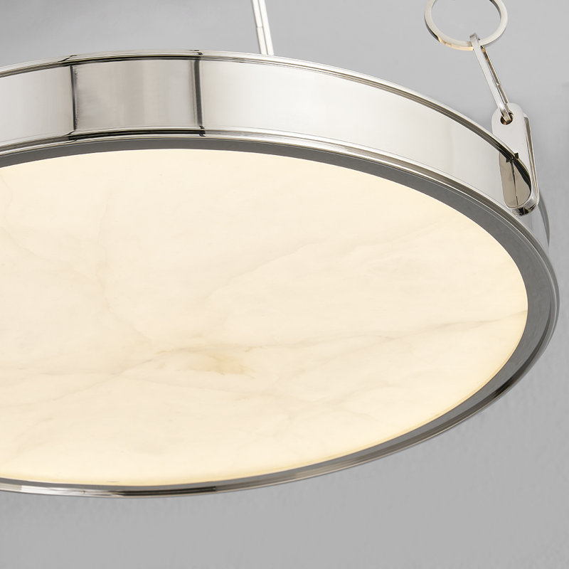KIRBY 1 LIGHT CHANDELIER, 3.5" H x 20" W x 20" D, Aged Brass