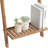 5Ft Rustic Farmhouse Wooden Blanket Ladder With Bottom Shelf: Decorative Wall-Leaning Towel Rack, Bathroom Storage, And Quilt Display Holder In Light Brown