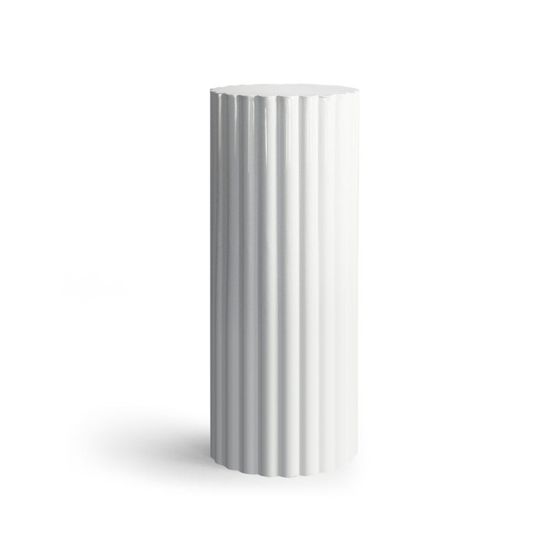 Colonne de présentation en métal blanc, Blanc