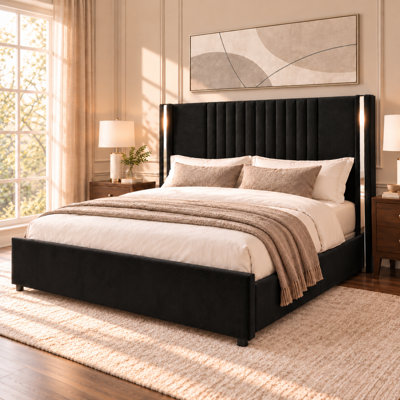 Lit plateforme tapissier Velvet