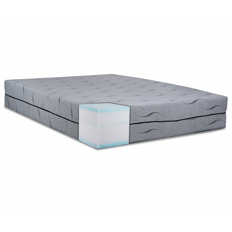 Poar 12'' Plush Gel Memory Foam Mattress, Twin