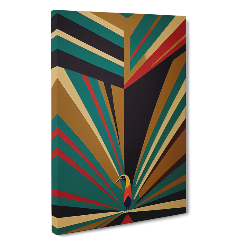 XC1022-4196X Striking Bird Abstract - Wrapped Canvas Print, Wrapped Canvas, 50cm H x 35cm W x 3cm D