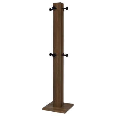 Rawlins Walnut Engineered Wood Coat Rack