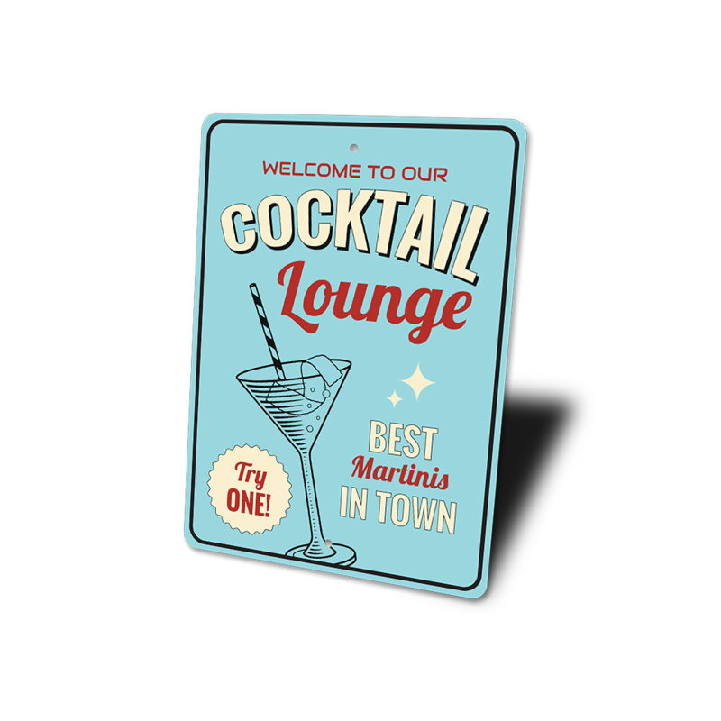 Plaque Martini, H 18 po x l 12 po x P 0,06 po