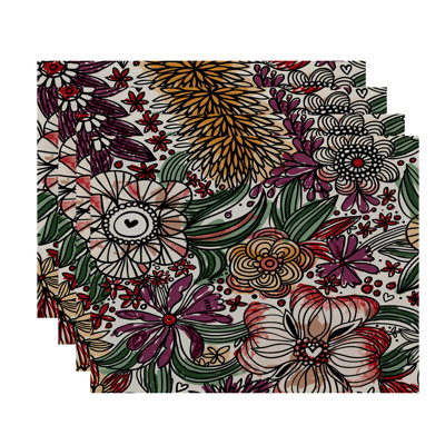 Grandin Polyester Floral Rectangle Placemat