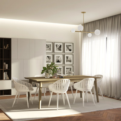 Annemien 6 - Person Solid Wood Solid Wood Top Four Leg Dining Set