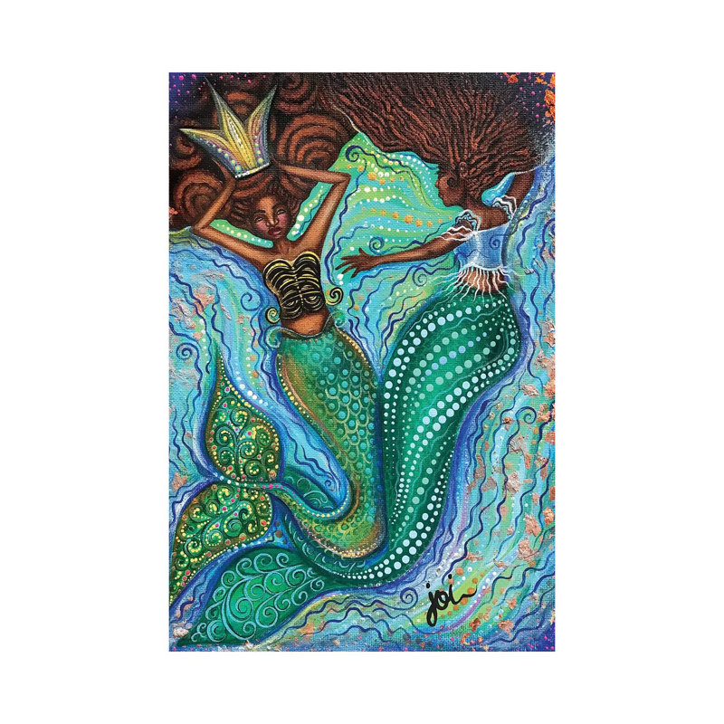 « Couronnée Beauty » par Ashley joi, reproduction d’art, Toile tendue, Pas de tapis, H 26 po x l 18 po x 1,5 po