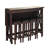 Dark Brown Finished Drop Leaf Table w/ 4 Stools