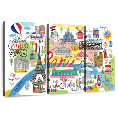 Icônes de la carte de Paris Sebbie