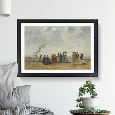 Figures on the Beach by Eugene Boudin - Picture Frame Painting