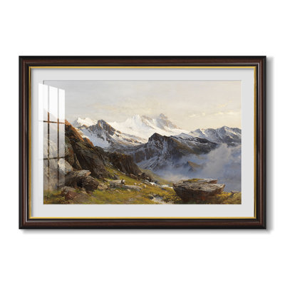 The Großglockner from the Prager Hut, 1890-Edward Theodore Compton-Custom Framed Canvas