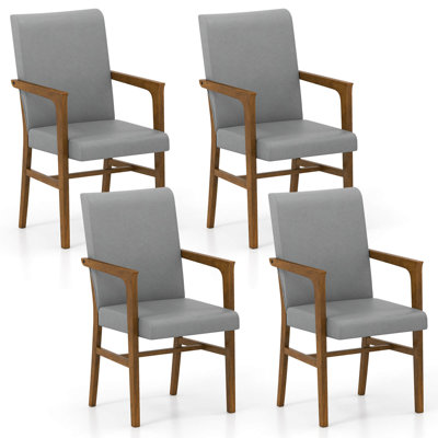 Ensemble de 4 chaises d'appoint rembourrées Mid-Century
