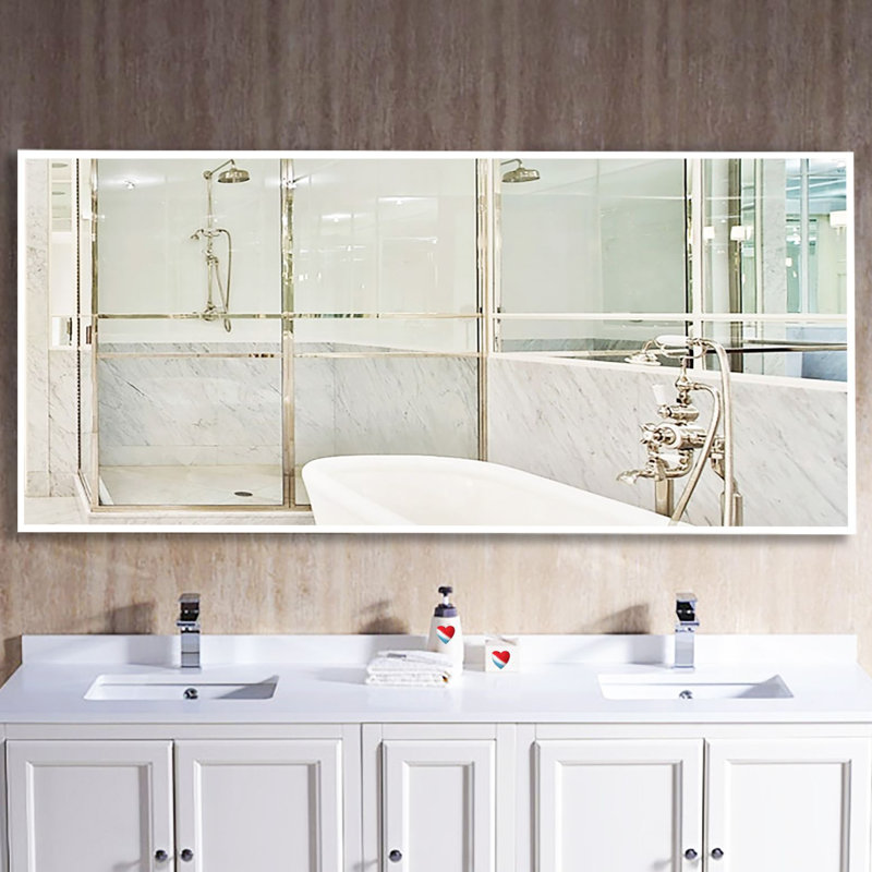 Ashaki Metal Flat Wall Mirror, 66.94" H x 33.94" W