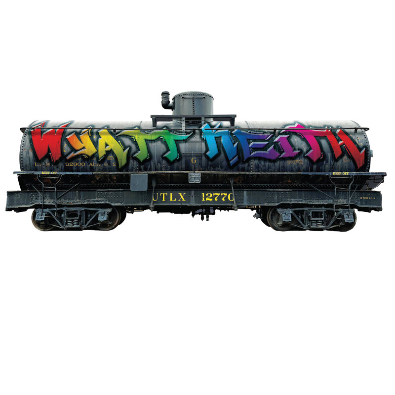 Décalcomanie murale personnalisée nom de voiture de chemin de fer - art mural Graffiti personnalisé - décor de salle de train