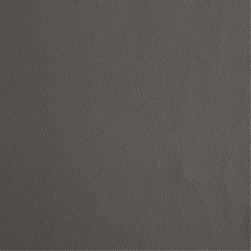 Très grand canapé modulaire en cuir gris avec pieds en bois massif et brillants, espace de détente spacieux et lustré