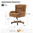Caden Miriam Modern Wingback Chenille Swivel Tilting Simple Assembly Office Chair-54640767