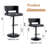 Adjustable Height Bar Stool Faux Leather Upholstered Bar Stool-1036923947