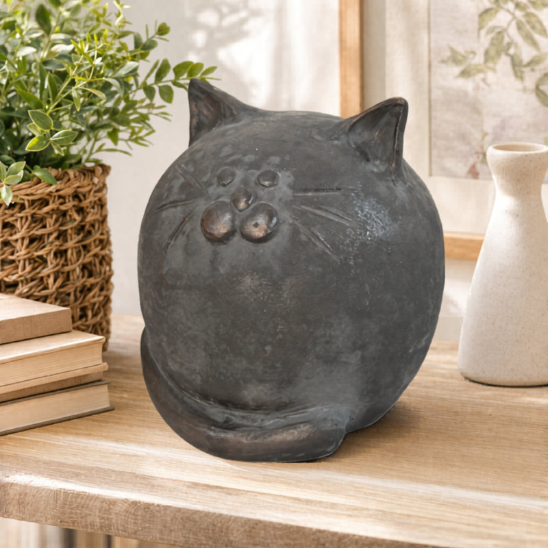 Fat Cat Pottery Figure