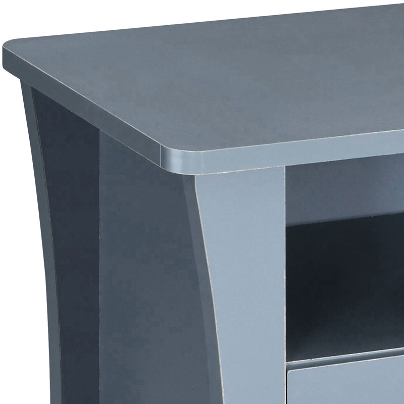 16,61 po Table de chevet 2 tiroirs gris foncé